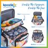 KOOZIE Dual Compartment Cooler Lunch Bag for Women - Large Double Decker Insulated Lunch Box with Removable Shoulder Strap - Resuable Lunch Tote for Work, Travel, Beach, Picnic (Tutti Fruitti) view 2