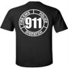 FAIR GAME 911 Operator T-Shirt 911 Dispatch Fire EMS Police Circle-Black-XL view 3