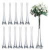 Craft And Party, Pack of 12, Eiffel Tower Vases Centerpiece for Flower, Wedding, Decoration. (24", Clear) view 1