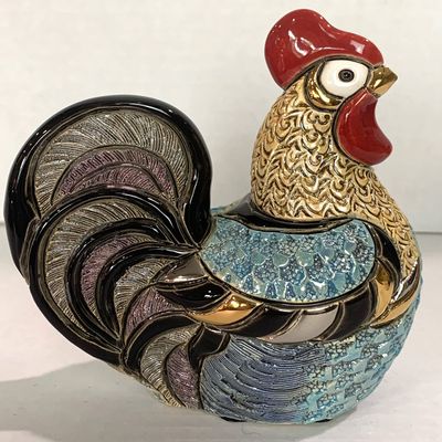 De Rosa Handmade Sculpted Ceramic Rooster