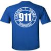 FAIR GAME 911 Operator T-Shirt 911 Dispatch Fire EMS Police Circle-Royal-XL view 3