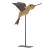 Melrose Set of 2 Wood and Iron Bird On Stake with Brown Finish 85412DS view 2