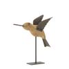 Melrose Set of 2 Wood and Iron Bird On Stake with Brown Finish 85412DS view 3