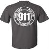 FAIR GAME 911 Operator T-Shirt 911 Dispatch Fire EMS Police Circle-Charcoal-XL view 3