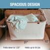 CleverMade Collapsible Laundry Basket Hamper - LUXE Cream Herringbone 2Pack 60L -SpaceSaving Storage Organizer with Handles Foldable Home Organization view 3