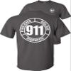 FAIR GAME 911 Operator T-Shirt 911 Dispatch Fire EMS Police Circle-Charcoal-S view 1