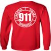 FAIR GAME 911 Operator Long Sleeve Shirt 911 Dispatch Fire EMS Police Circle-Red-XL view 3