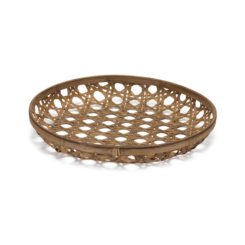 Melrose International Tray 22.25" D x 3.75" H Bamboo
