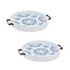 Melrose International Tray (Set of 2) 14.75" D x 1.75" H Wood view 2