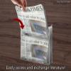 Marketing Holders 2 Pack Extra Large Brochure Holder 13.75 Wide Clear Acrylic Wall Mount Display Rack for Newspapers Patient Charts Catalogs or Large Printed Literature Includes Hanging Hardware view 3