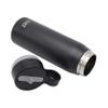 BUILT 20 Ounces Wide Mouth Cascade Double Wall Vacuum Insulated Stainless Steel Bottle with Straw Lid, Black view 2