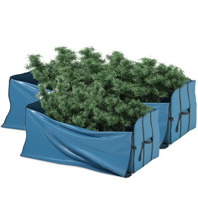 Hearth & Harbor Christmas Tree Storage Bag Set of 2 for Holiday  Waterproof Christmas Tree Storage Box with Sleek Dual Zipper Christmas Tree Bag with Handles & Special Wide Opening - 7.5 ft & 9 ft