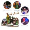 MOMENTS IN TIME Christmas Village Centerpiece Decor Santa Riding Sleigh Flying Over The Town Center Featuring LED Lights and Animation Power Adapter (Included) view 3