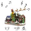MOMENTS IN TIME Christmas Village Centerpiece Decor Santa Riding Sleigh Flying Over The Town Center Featuring LED Lights and Animation Power Adapter (Included) view 4
