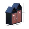 moisture Patio Outdoor Trash Can Creative Outdoor Double-Barrel Trash Can Classification Trash Can with Ashtray Creative Large-Capacity Trash Can Outdoor Trash Can (Color : A) view 2