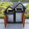moisture Patio Outdoor Trash Can Creative Outdoor Double-Barrel Trash Can Classification Trash Can with Ashtray Creative Large-Capacity Trash Can Outdoor Trash Can (Color : A) view 4