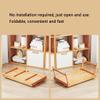 Fold Away Table Bed Tray Table Bamboo Breakfast Tray with Foldable Legs Computer Table for Sofa, Bed, Desk Snack Tray (Color : Brown, Size : 40 * 30 * 20cm) view 2