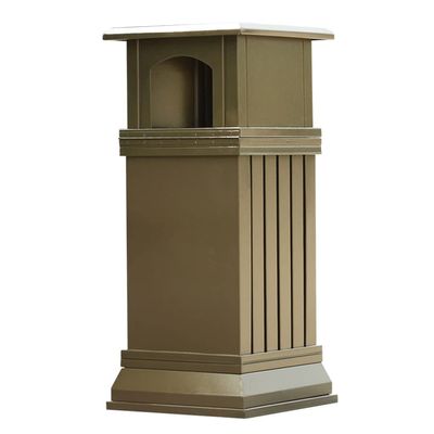 moisture Patio Outdoor Trash Can Outdoor Trash Can with Ashtray Metal Trash Can Commercial Commercial Trash Can Suitable for Indoor Office Area Hotel Outdoor Trash Can (Color : A)
