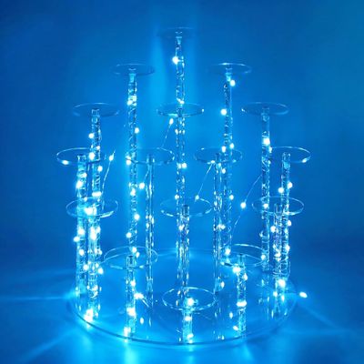 DIWNELEM 16 Tier Cupcake Stand Acrylic Display Riser Cupcake Holder for Cupcakes,Collectibles,Figures,Comestics,Perfumes,Jewelry,Clear Acrylic Display Stand Organizer
