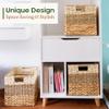 CHI AN HOME 12x12 Storage Cube Bins Wicker Storage Basket for Cube Shelf, Natural Foldable Square Baskets for Storage, Large Woven Cube Storage Bin with Handle, Baskets for Pantry, Bedroom Set of 4 view 3
