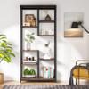 Tribesigns 6-Tier Tall Bookshelf Bookcase, Industrial 8-Shelf Open Bookcase Storage Display Book Shelves for Living Room, Home Office view 4