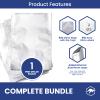 Wallaby 50 Count 1-Pint Mylar Bags with Labels, 10 Mil Total Thickness Long-Term Food Storage Pouches, 6x8 Heat-Sealable Airtight Packaging - Silver view 3