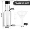 208 Mini Liquor Bottles 1.7 oz Plastic Mini Empty Spirit Bottle with Black Screw Cap Small Wine Hot Sauce Container with Caps Liquid Funnel Easy Pouring Party view 2
