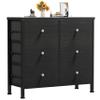 BOLUO Black Dresser for Bedroom 6 Drawer Dressers & Chests of Drawers Small Fabric Dresser Storage for Closet Modern view 1