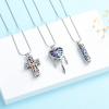 mingkejw 3 Pcs Cylinder/Cross/Heart Urn Necklace for Ashes Cremation Jewelry for Women Men Stainless Steel Memorial Necklaces Ash Holder for Human Pets Keepsake Jewelry for Loved Ones with Fill Tool view 3