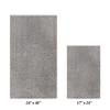 Better Trends Micro Plush Collection Tufted 100% Polyester 2 Piece Set (17" x 24" | 24" x 40") Bath Rug Set, Gray view 2