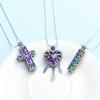 mingkejw 3 Pcs Cylinder/Cross/Heart Urn Necklace for Ashes Cremation Jewelry for Women Men Stainless Steel Memorial Necklaces Ash Holder for Human Pets Keepsake Jewelry for Loved Ones with Fill Tool view 4