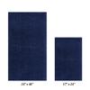 Better Trends Micro Plush Collection Tufted 100% Polyester 2 Piece Set (17" x 24" | 24" x 40") Bath Rug Set, Navy view 2