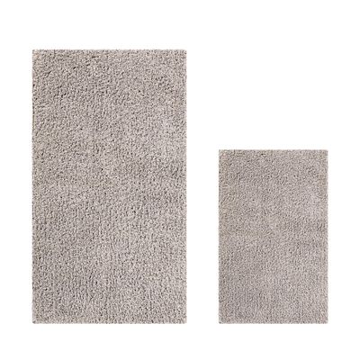 Better Trends Micro Plush Collection Tufted 100% Polyester 2 Piece Set (17" x 24" | 24" x 40") Bath Rug Set, Beige