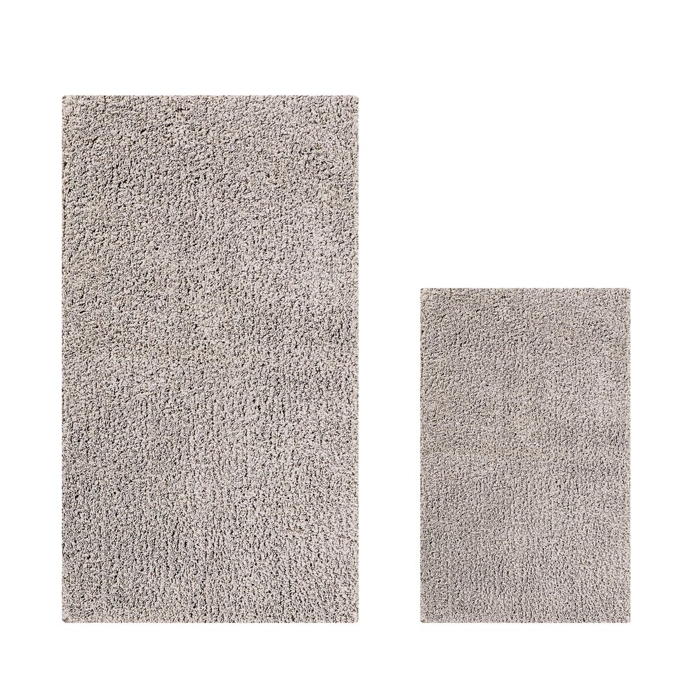 Better Trends Micro Plush Collection Tufted 100% Polyester 2 Piece Set (17" x 24" | 24" x 40") Bath Rug Set, Beige