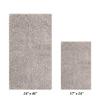 Better Trends Micro Plush Collection Tufted 100% Polyester 2 Piece Set (17" x 24" | 24" x 40") Bath Rug Set, Beige view 2