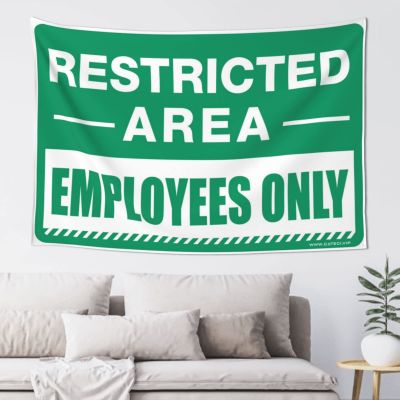 gaeruite Tapestry for Bedroom Aesthetic Restricted Area Sign Employees Only Tapestry Decorations for Bedroom Boys Room Decor Teenager (Size : 75X100CM)