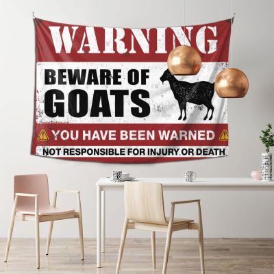Beer Decor Beware of Goats Tapestry Aesthetic Stuff Coquette Room Decor ( Size : 75X100CM )