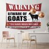 Beer Decor Beware of Goats Tapestry Aesthetic Stuff Coquette Room Decor ( Size : 75X100CM ) view 1
