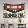 Beer Decor Beware of Simmental Tapestry Aesthetic Stuff Coquette Room Decor ( Size : 75X100CM ) view 3