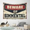 Beer Decor Beware of Simmental Tapestry Aesthetic Stuff Coquette Room Decor ( Size : 75X100CM ) view 4