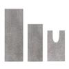 Better Trends Micro Plush Collection Tufted 100% Polyester 3 Piece Set (17" x 24" | 20" x 20" | 21" x 34") Bath Rug Set, Gray view 1