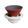 Mt. Fuji Ceramic Coffee Filter - Made in Japan - Reusable Dripper - Red view 1