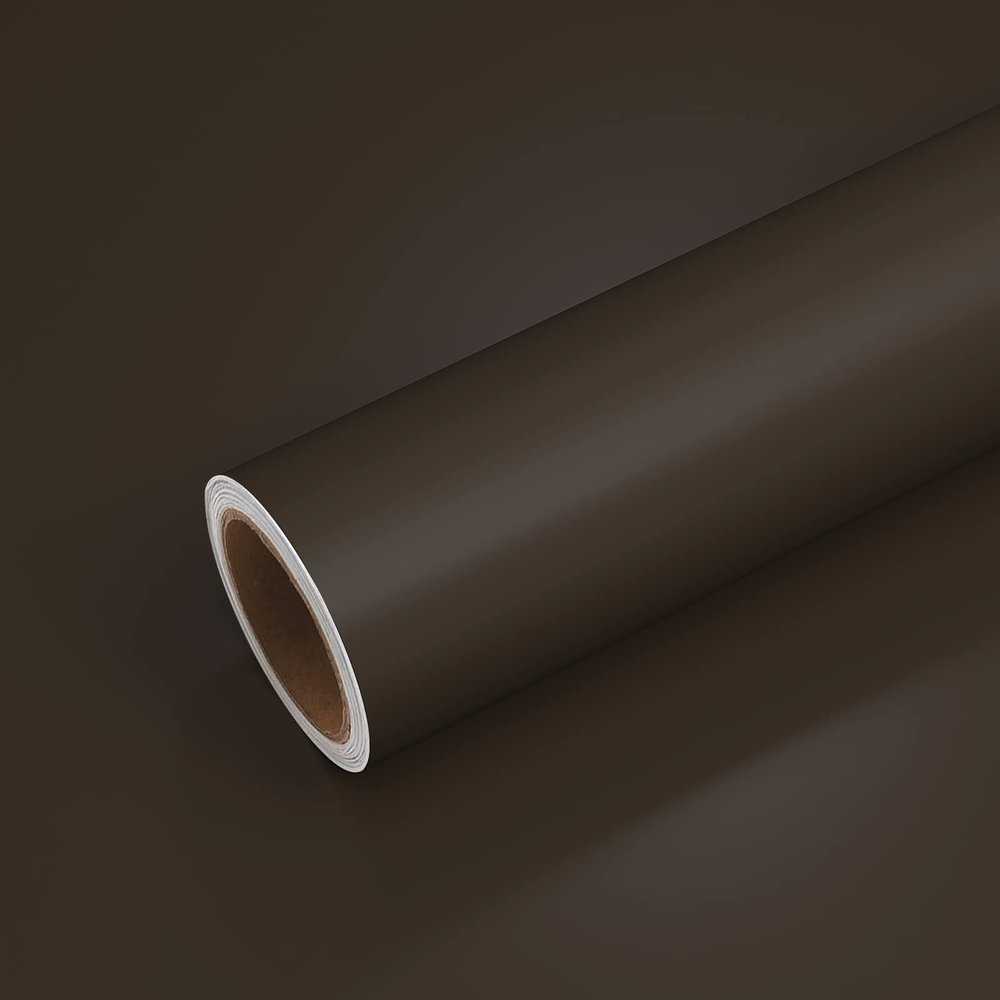 VEELIKE Mocha Brown Contact Paper for Cabinets Furniture 15.7''x118'' Thick Brown Wallpaper Peel and Stick Removable Waterproof Wall Paper Self Adhesive Vinyl for Bedroom Kitchen Counter Walls Shelves