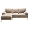 RXRRXY Sofa/Modern L-Shaped Sofa, Living Room Sofa, Modular Sofa, Leisure Sofa, Living Room Bedroom Office Home Theater Gold Leg Sofa (Camel) view 1
