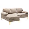 RXRRXY Sofa/Modern L-Shaped Sofa, Living Room Sofa, Modular Sofa, Leisure Sofa, Living Room Bedroom Office Home Theater Gold Leg Sofa (Camel) view 3