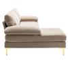 RXRRXY Sofa/Modern L-Shaped Sofa, Living Room Sofa, Modular Sofa, Leisure Sofa, Living Room Bedroom Office Home Theater Gold Leg Sofa (Camel) view 4