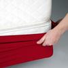 Silver Cotton Mattress Protector Encasement, Box Spring Cover King Size - 100% Egyptian Cotton Wrap Around 4 Sides Bed Skirt Box Springs up to 26 - King, Red view 4