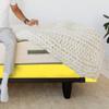 Silver Cotton Mattress Protector Encasement, Box Spring Cover Queen Size - 100% Egyptian Cotton Wrap Around 4 Sides Bed Skirt Box Springs up to 24 - Queen, Yellow view 3