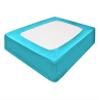Silver Cotton Mattress Protector Encasement, Box Spring Cover Full Size - 100% Egyptian Cotton Wrap Around 4 Sides Bed Skirt Box Springs up to 26 - Full, Turquoise Blue view 1