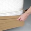 Silver Cotton Mattress Protector Encasement, Box Spring Cover Cal-King Size - 100% Egyptian Cotton Wrap Around 4 Sides Bed Skirt Box Springs up to 24 - Cal-King, Taupe view 4